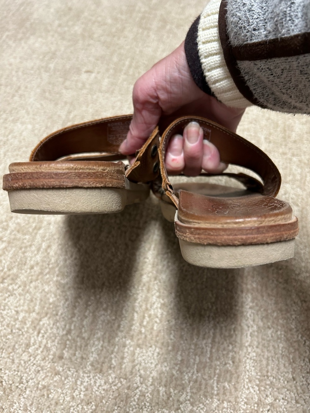 Sorel full grain leather slides. 8 - Picture 6 of 11
